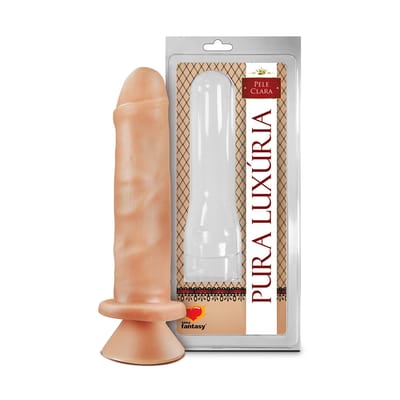 Prótese Peniana Realística com Corpo Liso, Prepúcio e Base em Ventosa - Sexy Fantasy Pura Luxúria | 16 x 3,7 cm