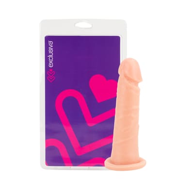 Prótese Peniana Realística com Glande Definida, Veias Salientes e Base Reta Para Cinta - Exclusiva | 16,5 x 3,8 cm