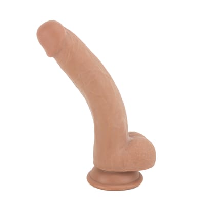 Prótese Peniana Realística com Pele Beliscável, Glande com Prepúcio, Veias, Escroto, Ventosa e Vertebra - SI 9.5" | 18 x 4,5 cm | Disponível em 2 Cores