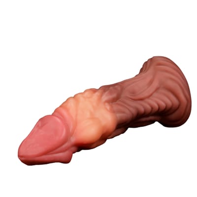 Prótese Peniana em Silicone Texturizado com Curvatura, Glande Saliente e Ventosa - Lovetoy Nature Cock 7.0" | 16 x 5,3 cm