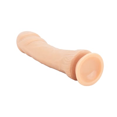 Prótese Peniana em TPR com Glande Saliente, Veias, Prepúcio e Ventosa - Lybaile The Big Penis Strong Stimulation | 18,5 x 4,4 cm