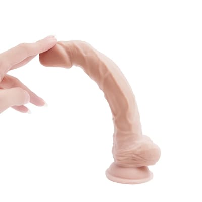 Prótese Peniana Ultra Realística Flexível com Texturas de Veias, Glande Definida, Escroto e Ventosa - Lance's Cock | 18 x 3,4 cm