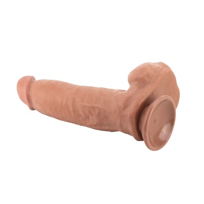 Prótese Peniana com Vertebras, Glande Definida, Escroto Robusto e Ventosa Removível - Mr. Switch 8.66" | 17 x 5 cm | Disponível em 2 Cores