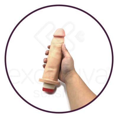 Prótese Realística em Formato de Pênis com Glande Definida e Multivelocidade - Real Peter | 19 x 4 cm | Disponível em 3 Cores