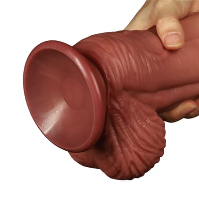 Prótese Realística com Glande Definida, Escroto, Veias e Ventosa - Lovetoy Nature Cock 10" | 17,4 x 6,8 cm | Disponível em 2 Cores