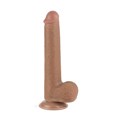 Prótese Realística com Pele Beliscável, Glande Definida, Veias, Escroto e Ventosa - Sliding-Skin Dong 9.0" | 17 x 4 cm | Disponível em 3 Cores