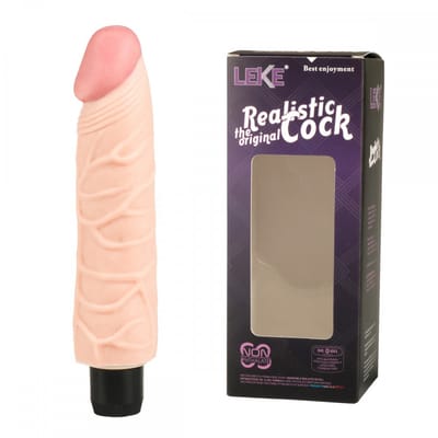 Prótese em TPE com Veias Sobressalentes, Glande Definida e Multivelocidade - Realistic The Original Cock | 17,5 x 3,5 cm