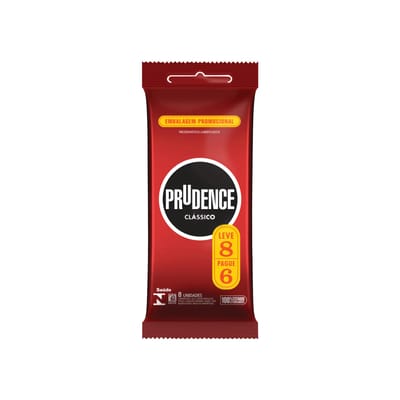 Preservativo Tradicional - Prudence Clássico | Leve 8 e Pague por 6 Preservativos