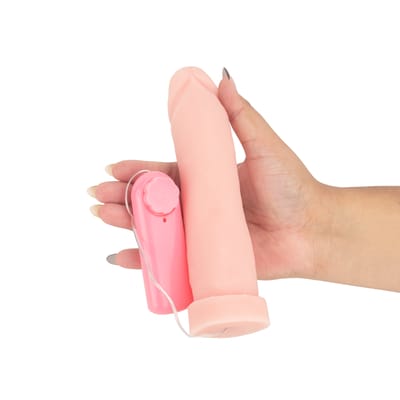 Prótese Peniana Realística em TPE com Vértebra e Controle Remoto com Multivelocidade - Pura Ambição | 17,7 x 4 cm