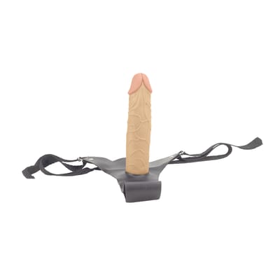 Cinta em Couro Sintético com Prótese Peniana Realística em PVC com Glande - Real Peter | 17,5 x 4 cm | Disponível em 3 Cores
