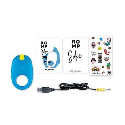 Anel Peniano Flexível e Estimulador de Clitóris com 10 Modos de Vibração - ROMP Juke | 7,8 x 4,4 cm