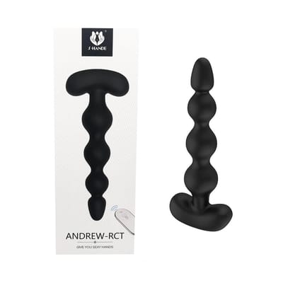 Plug Anal Escalonado em Silicone com 9 Modos de Vibração e Controle Remoto Sem Fio - S Hande Andrew RCT | 15,5 x 3,5 cm