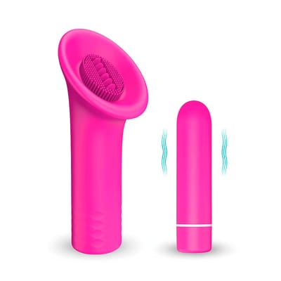 Massageador de Clítoris e Mamilos, Recarregável com 9 Modos de Vibração e Carregamento via USB - S-Hande Glory | 10,5 x 5,5 cm | Disponível em 2 Cores