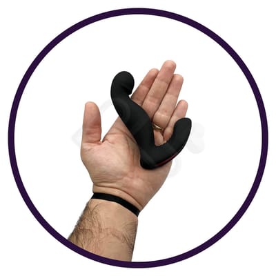 Massageador de Próstata Recarregável com Rotação 360° em 9 Modos de Rotação e Vibração - S-Hande Jiggle RCT | 9,9 x 2,8 cm