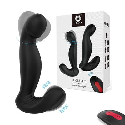 Massageador de Próstata Recarregável com Rotação 360° em 9 Modos de Rotação e Vibração - S-Hande Jiggle RCT | 9,9 x 2,8 cm