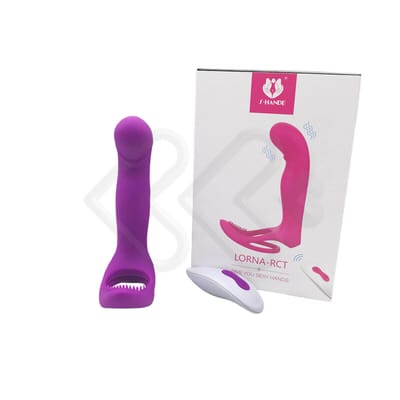 Anel Companheiro em Silicone com Plug Anal, Cerdas Massageadoras, 9 Modos de Vibração e Controle Remoto - S-Hande Lorna-RCT - 11,1 x 2,8 cm