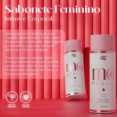 Sabonete Feminino Íntimo de Copaíba e Barbatimão - Pepper Blend Molhada | 120ml