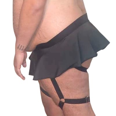 Saia JockStrap com Ligas Elásticas Ajustáveis - Exclusiva Lingerie | Tamanho Plus Size