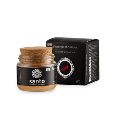 Vela Vegana Beijável no sabor de Uva de Provence com Sensação de Esquenta e Esfria - Santo Flamme D'Amour Sado | 30g
