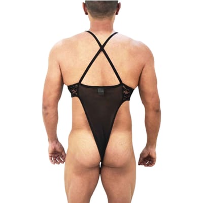 Body Flutua Masculino em Tule com Detalhe em Renda - SD Clothing | Tamanho Único