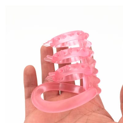Anel Peniano Spike com 4 Argolas e Cerdas Massageadoras - Semo