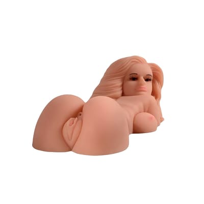 Masturbador com Forma de Corpo Feminino com 3 Canais Penetráveis - Senina Sexual Doll | 66 x 26 cm