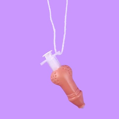 Seringa para Shot de Drinks com Mini Pênis Decorativo - FestaChic