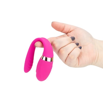 Vibrador para Casal Recarregável em Silicone com 7 Modos de Vibração e Controle Sem Fio - Dibe Sex Massage Anna | 8,3 x 2,2 cm