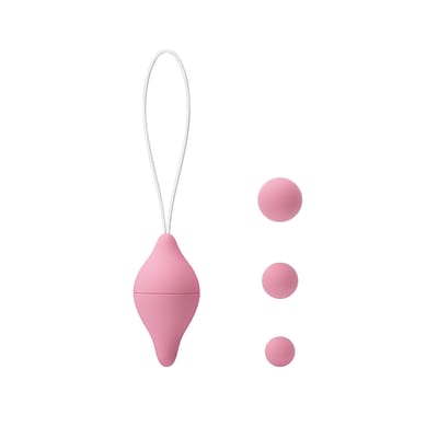 Kit de Pompoarismo com Cone com Alça de Segurança e 3 Bolas com Pesos - Sexual Exercíse