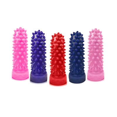 Capa para Dedo Estimuladora de Clítoris em Silicone com Texturas Massageadoras e Cores Sortidas - Sexy Fantasy | 8 x 3 cm