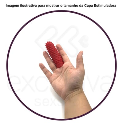 Capa para Dedo Estimuladora de Clítoris em Silicone com Texturas Massageadoras e Cores Sortidas - Sexy Fantasy | 8 x 3 cm