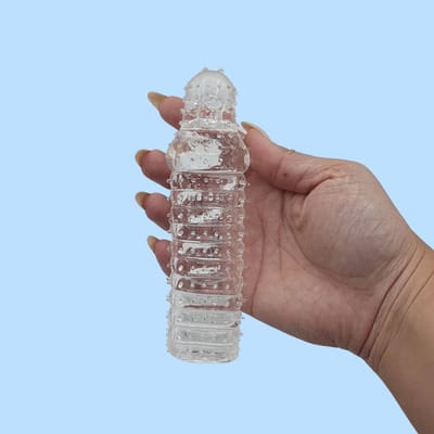 Capa Peniana em Silicone com Cerdas Massageadoras e Glande Preenchida - Sexy Fantasy | 12,5 x 2 cm