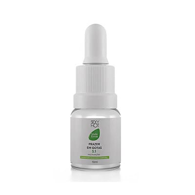 Gel Excitante Unissex Prazer em Gotas 5 em 1 - Sexy Hot Multi Ervas | 10 ml