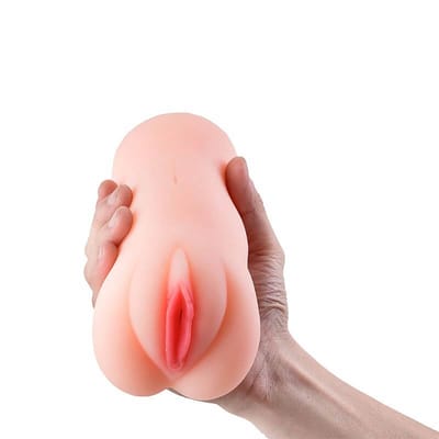 Masturbador com Formato Realístico de Vagina Feito em Cyberskin - Sexy Import 4D | 14 x 7 cm
