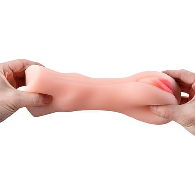 Masturbador Masculino com Formato de Vagina Realística em Cyberskin - Sexy Import 4D | 14,3 x 6 cm
