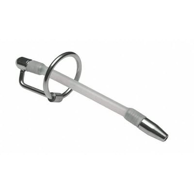 Sexy Import - Penetrador de Uretra Feito em Aço com ABS e Anel para Glande com Sonda - 8 x 0,8 cm