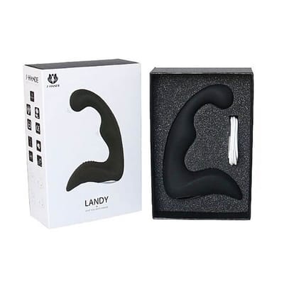 S-Hande Landy - Estimulador de Próstata e Períneo em Silicone com 9 Modos de Vibração - 14,3 x 3 cm