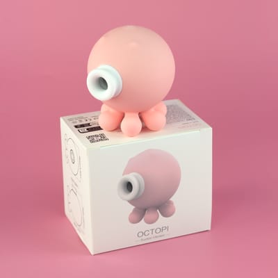 Estimulador de Clítoris em Forma de Polvo com 10 Intensidades de Sucção e Recarregável via Cabo USB - S-Hande Octopi