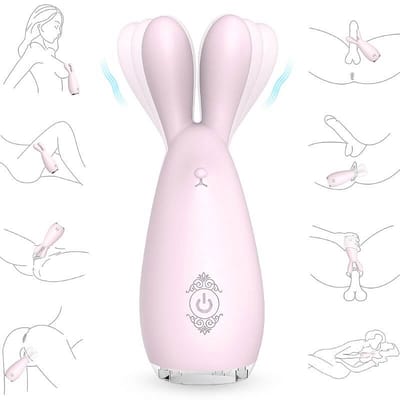 Vibrador Estimulador de Clítoris e Regiões Erógenas, Recarregável feito em Silicone com 9 Modos de Vibração e Certificação IPX7 à Prova D'Água - S-Hande Reba - 12,7 x 4 cm