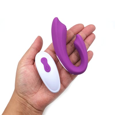 Vibrador para Casal Recarregável em Silicone, 9 Modos de Vibrações e Controle Remoto Sem Fio - S-Hande Wejoy-RCT | Disponível em 2 Cores