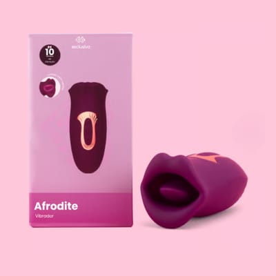 Simulador de Sexo Oral com Formato de Boca, 10 Modos de Vibrações, Estímulos e Recarregável via USB - Exclusiva Afrodite