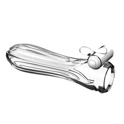 Capa Peniana em Silicone com Ondulações Externas e Cápsula Vibratória - Sleeve Scud | 11,7 x 3,4 cm