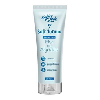 Sabonete Íntimo Flor de Algodão com Controle de PH - Soft Love | 250 ml