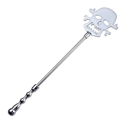 Chibata Caveira Feita em Aço com Cabo Anatômico - Spanking Paddle | 41 cm