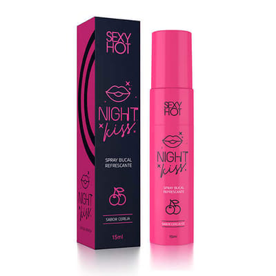 Spray Bucal Refrescante para Sexo Oral - Sexy Hot Night Kiss - 15ml | Disponível em 2 Aromas