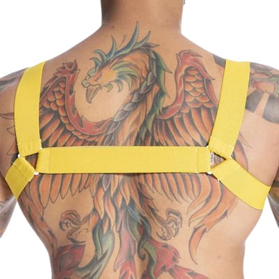 Arreio Harness Masculino em Elástico com Detalhes de Triângulo - Steves Designer | Disponível em 3 Cores
