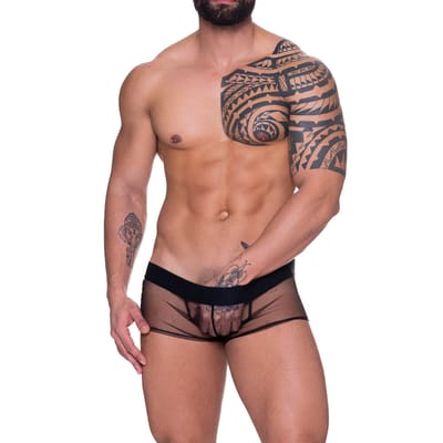 Steves Designer - Cueca Boxer em Tule com Transparência | Tamanho Único