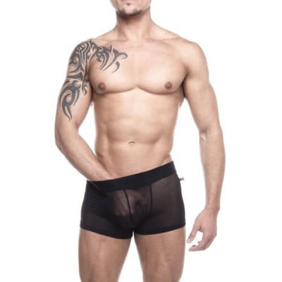 Steves Designer - Cueca Boxer em Tule Transparente | Cor: Preto