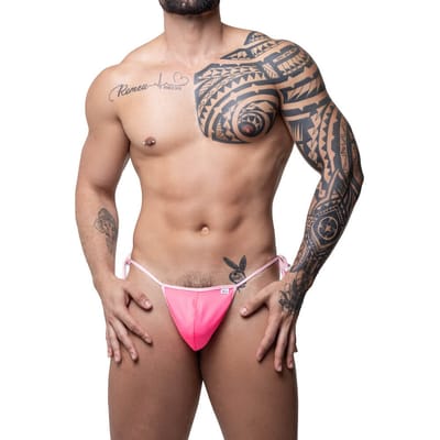 Cueca Fio Dental Slip em Lycra com Missangas - Steves Designer | Tamanho Único | Disponível em 2 Cores