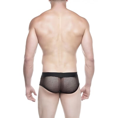 Sungão em Arrastão e Tule Frontal com Transparência - Steves Designer | Tamanho Único